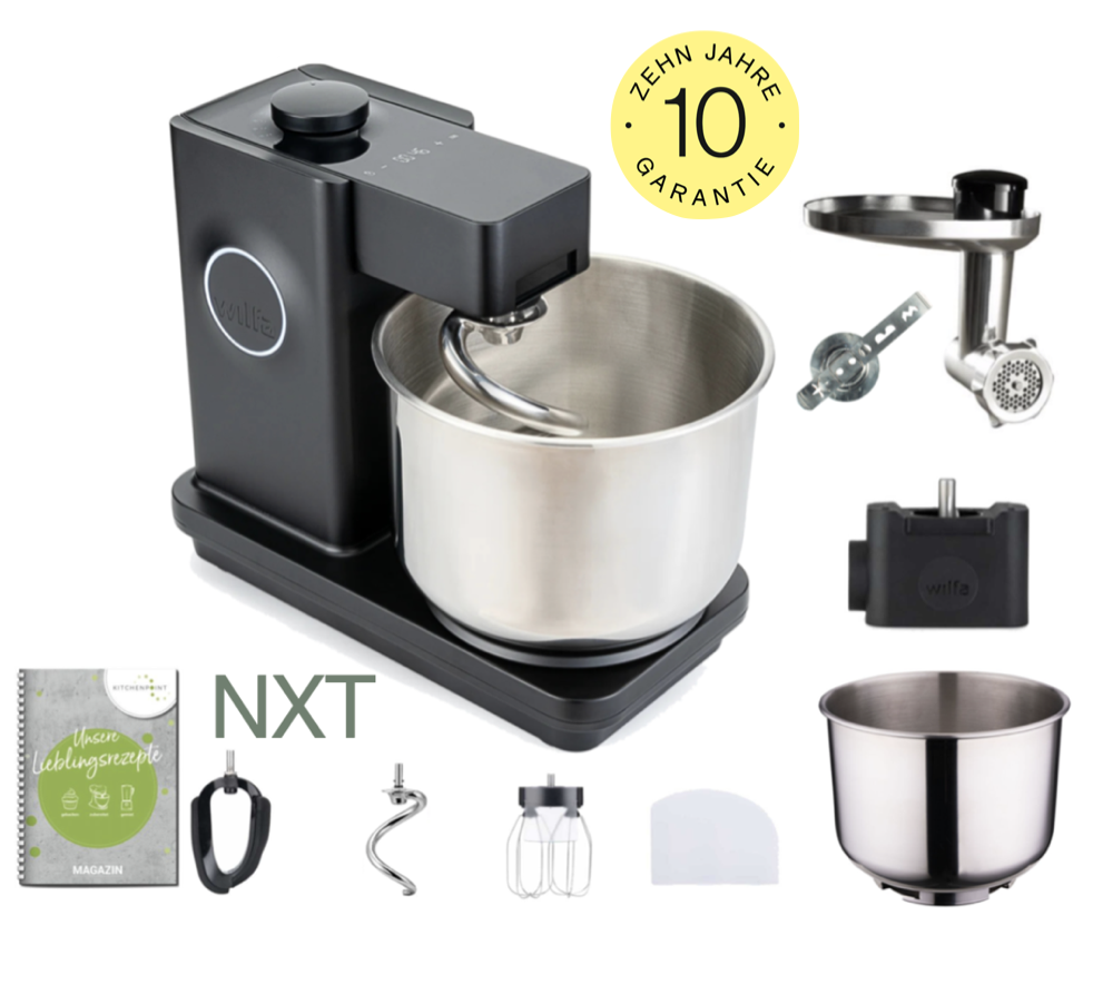 Wilfa Küchenmaschine PROBAKER NXT, Schwarz - Back Mega Set
