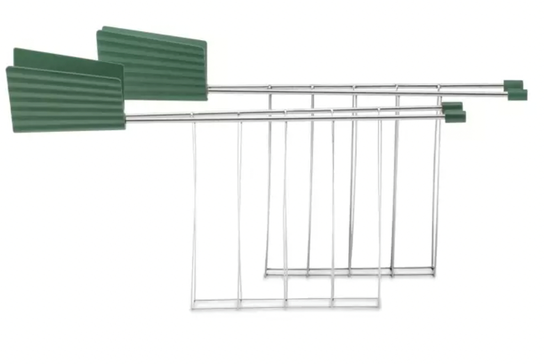 Alessi Plissé Toasterzangen Set Grün Alessi Plissé Toasterzangen Set Grün