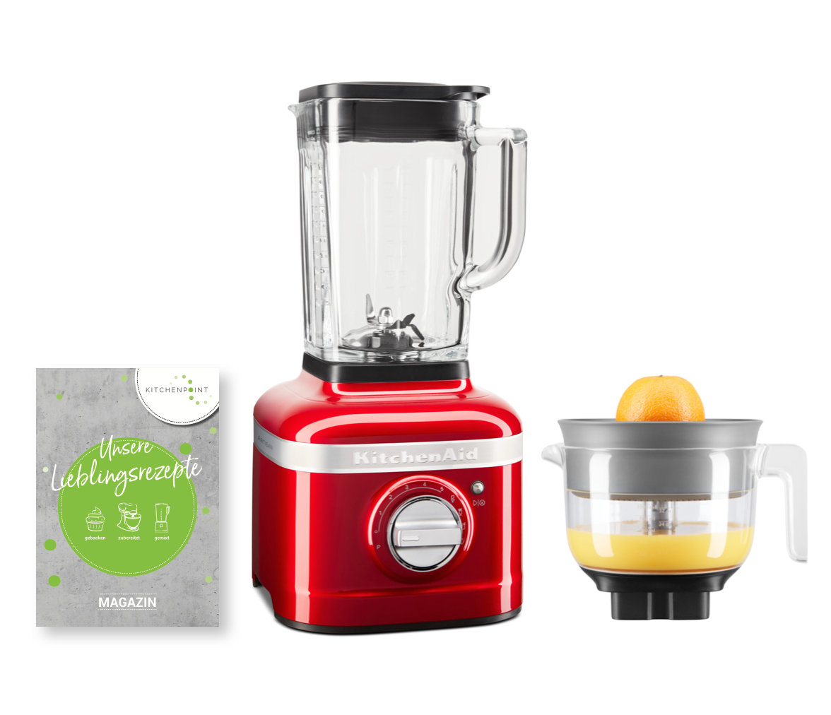 KitchenAid Blender K400 Zitruspressen Set Empire Rot