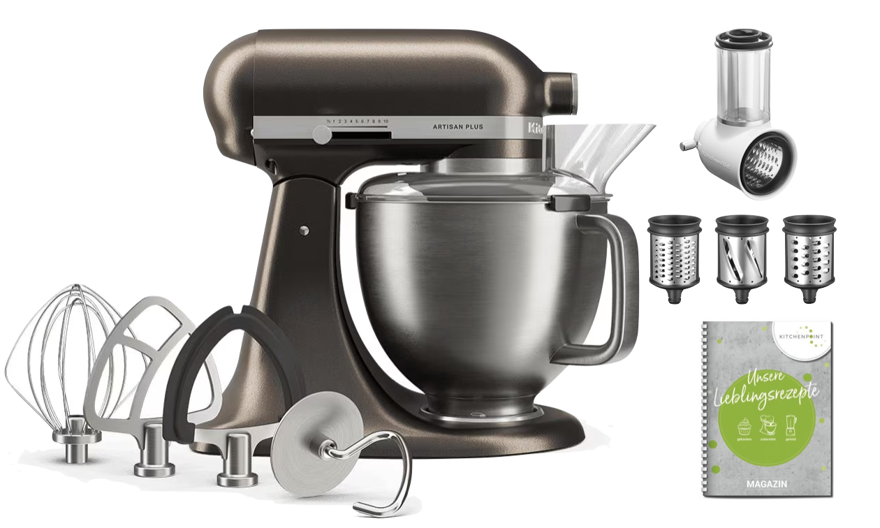 KitchenAid Küchenmaschine Artisan Plus 4,7L IRON ORE - Gemüse Set