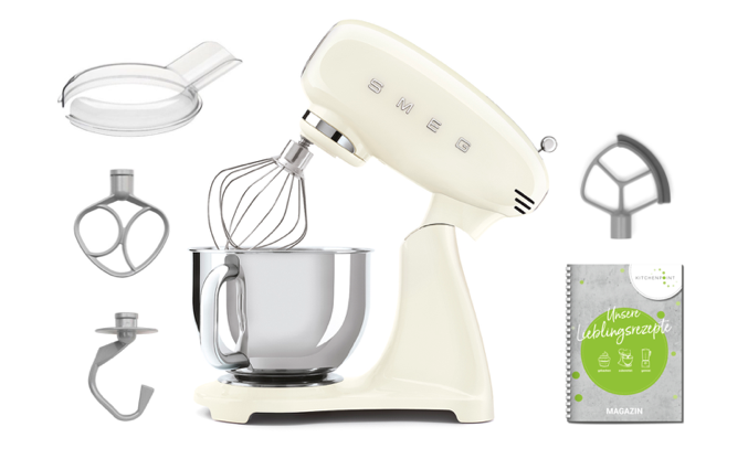 SMEG Küchenmaschine Vollfarbe Creme SMF05