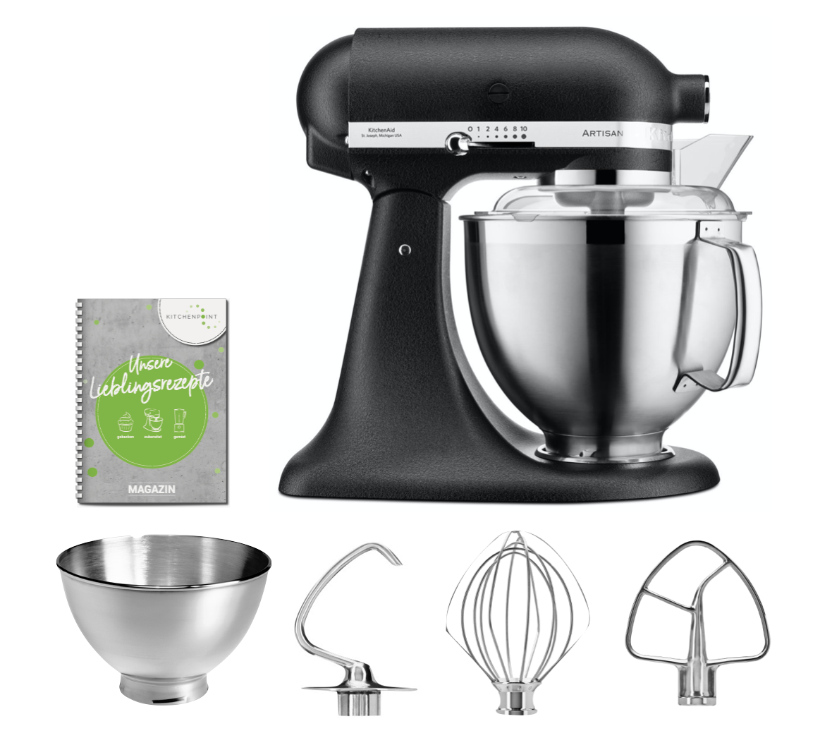 KitchenAid BLACK SALE Set - Imperial Schwarz Küchenmaschine 5KSM185