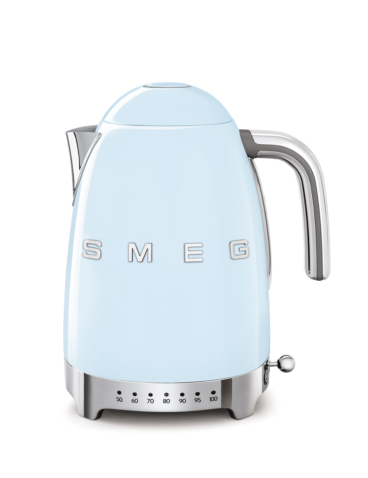 SMEG Wasserkocher  mit Temperaturregelung - Toaster Set Pastellblau