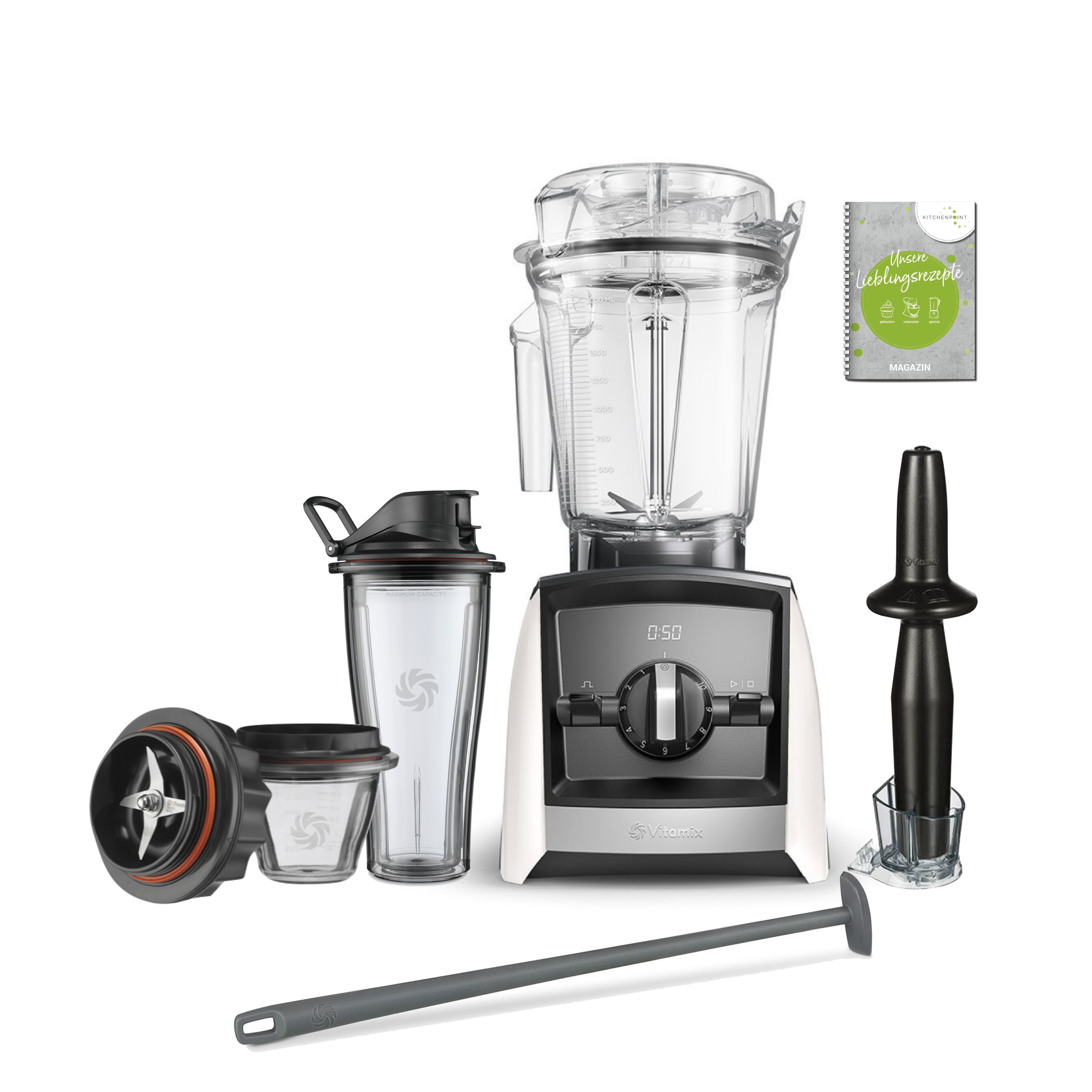 Vitamix ASCENT Mixer A2300i Jubiläums Set inkl. Starter Paket - Weiß 