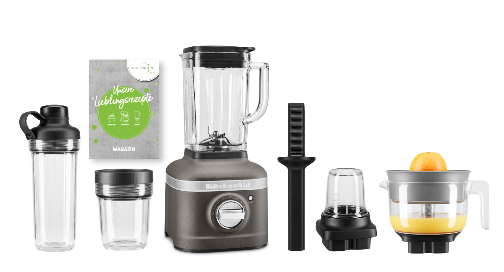 KitchenAid Blender K400 Komplett Set Grau