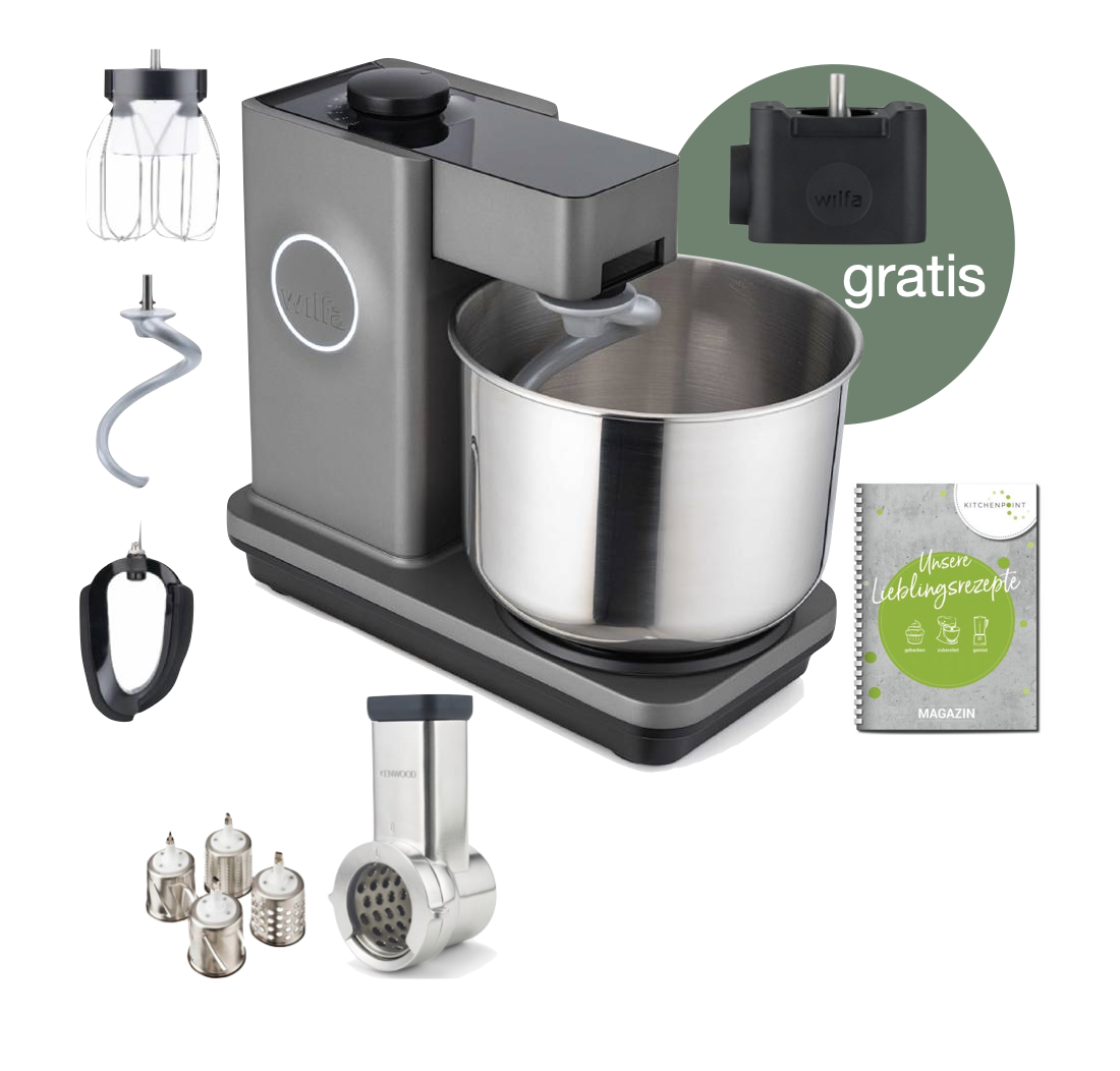 Wilfa Küchenmaschine Probaker grau - Gemüse Set