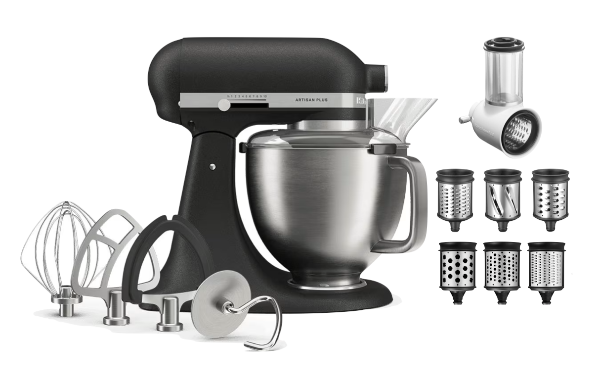 KitchenAid Küchenmaschine Artisan Plus 4,7L GUSSEISEN SCHWARZ - Gemüse Multi Set