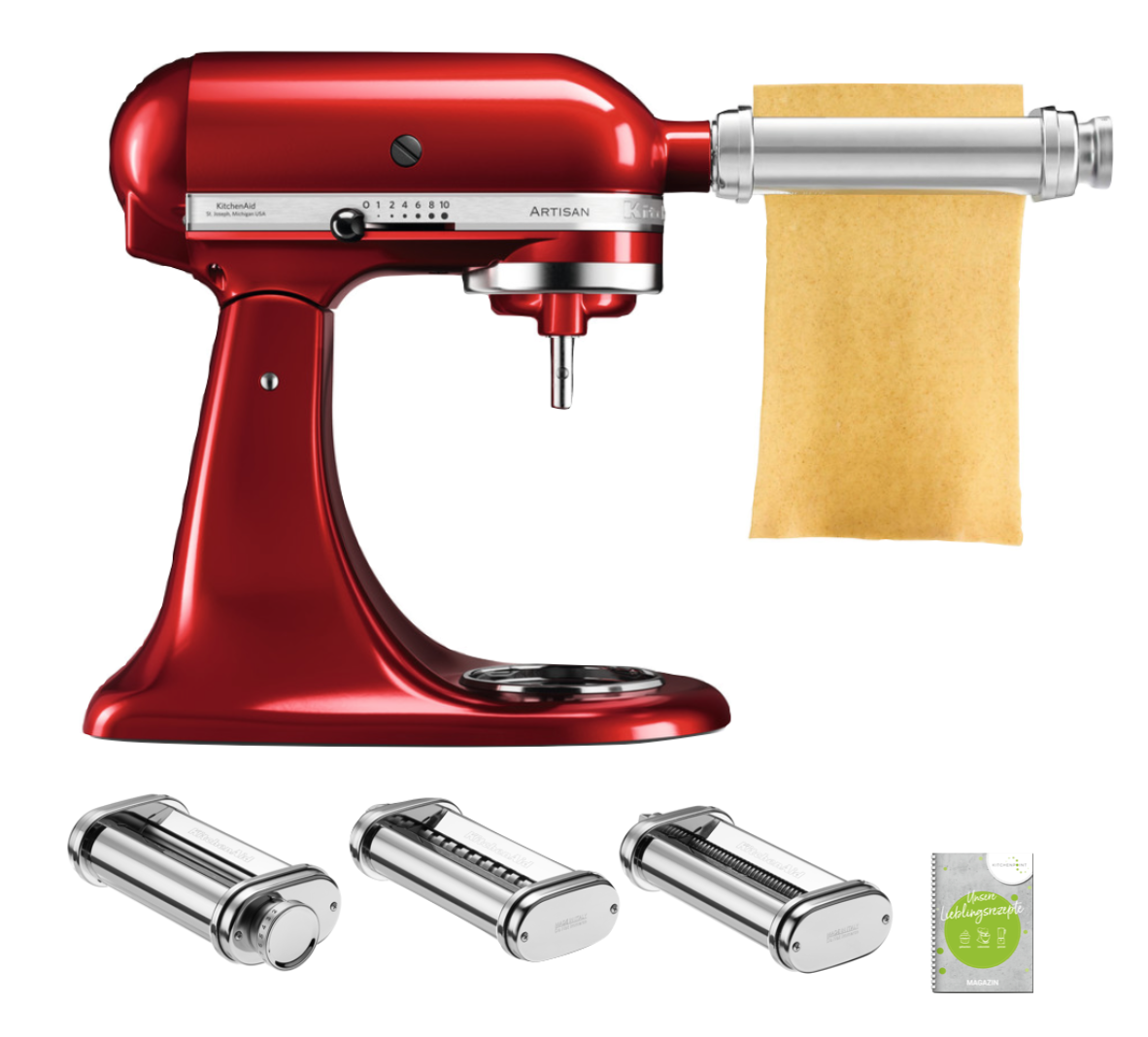 KitchenAid Küchenmaschine 185 Pasta Set Pebbled Palm KitchenAid Küchenmaschine 185 Pasta Set Pebbled Palm