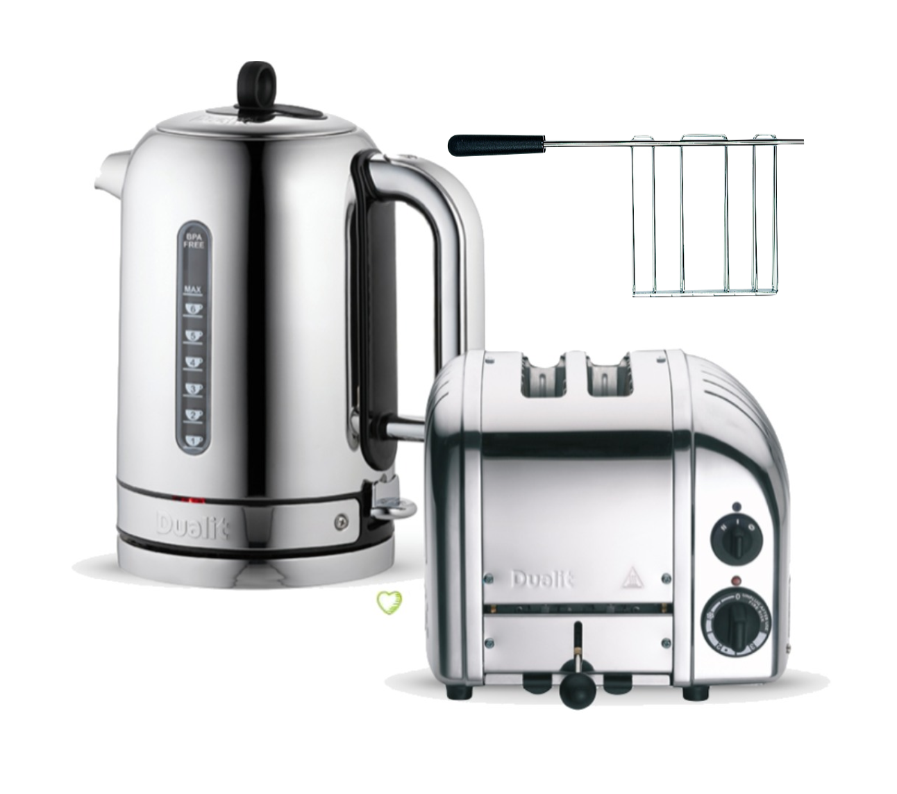 Dualit Classic Toaster 2 Scheiben Aluminium poliert - Black Week Set