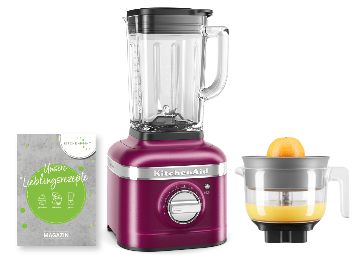 KitchenAid Zitruspressen Set Beetroot - Farbe des Jahres 2022 - K400 Blender