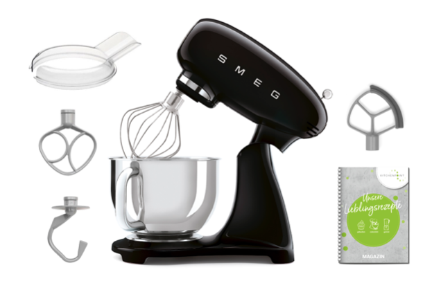 Matrixprodukt SMEG Küchenmaschine Vollfarbe Schwarz SMF05