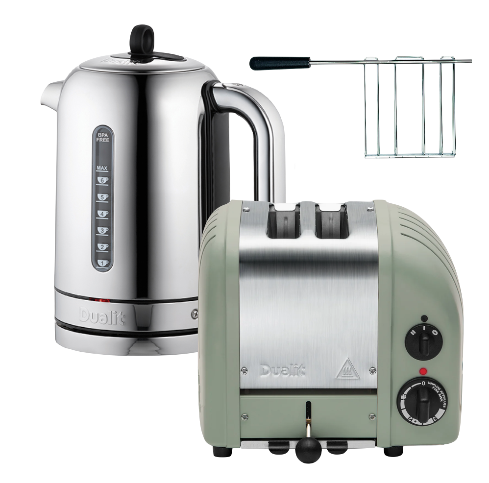 Dualit Classic Toaster 2 Scheiben Sage - Black Week Set