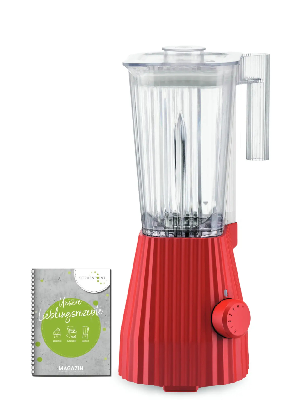 Alessi Plissé Standmixer 1,5L Rot