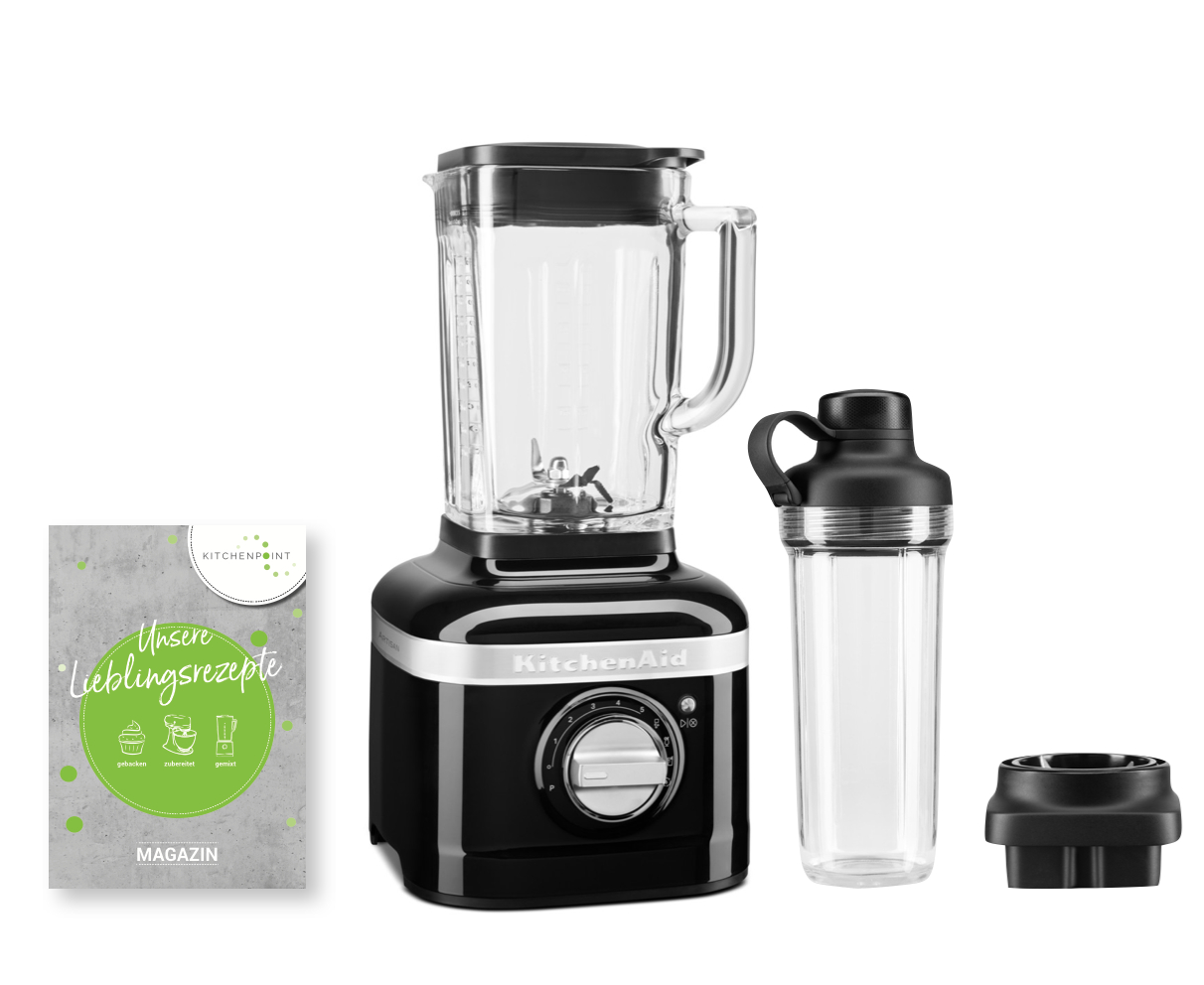 KitchenAid Blender K400 ToGo Mixbecher Set Onyx Schwarz