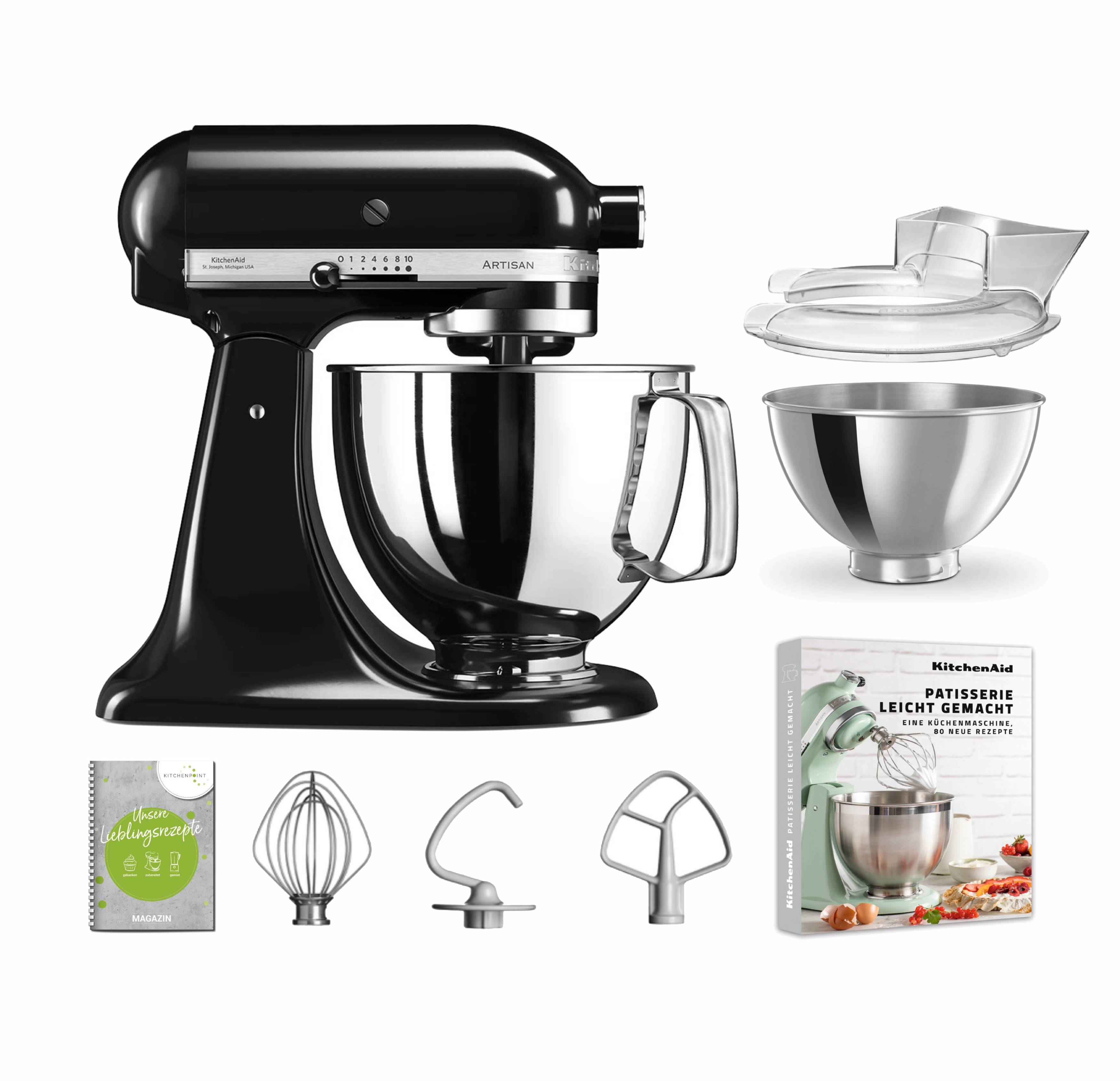 KitchenAid Küchenmaschine 125 Onyx Schwarz Upgrade Set 