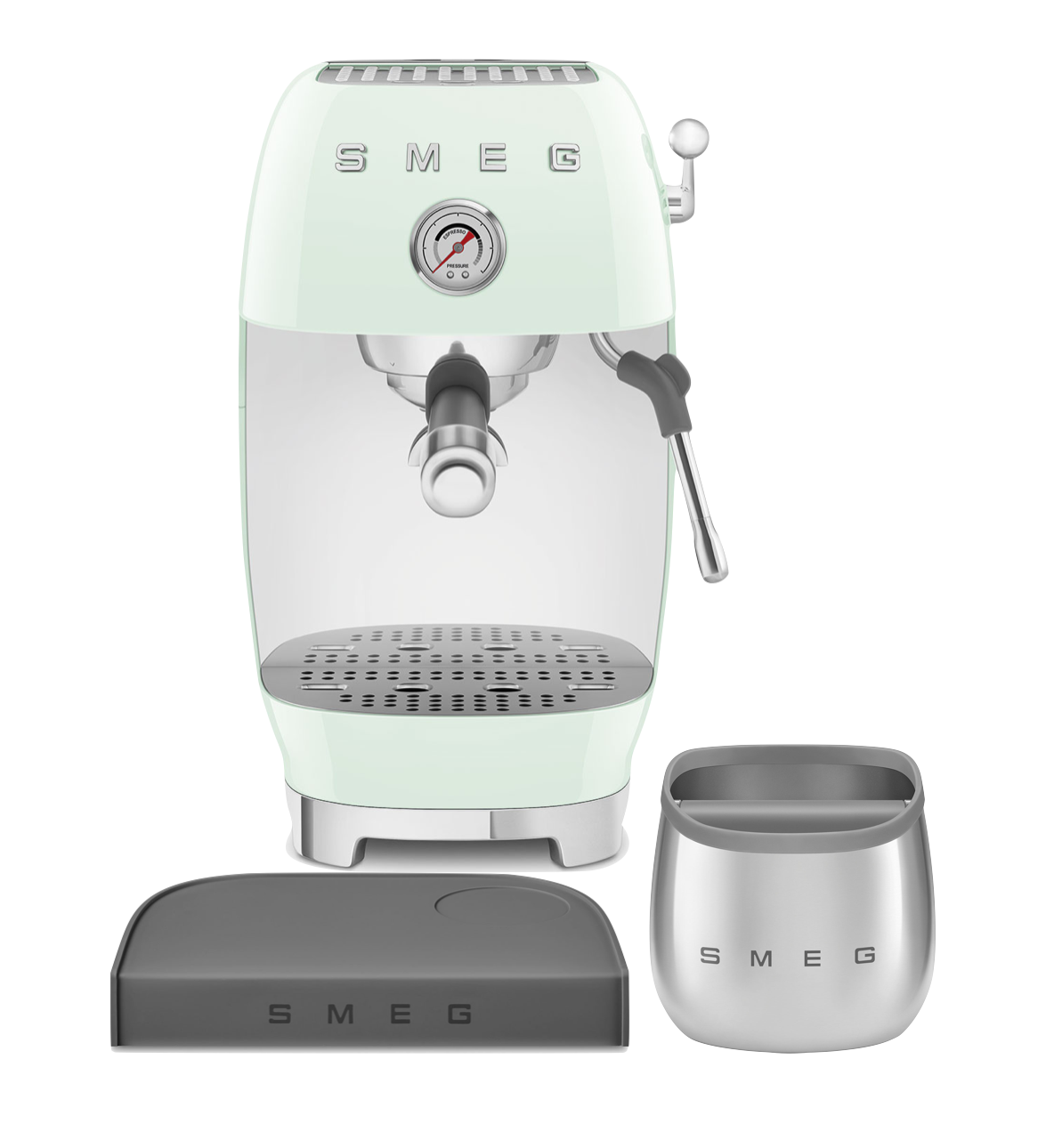 Smeg Manuelle Espressomaschine mit Cold Brew-Funktion Pastellgrün - Black Week Set