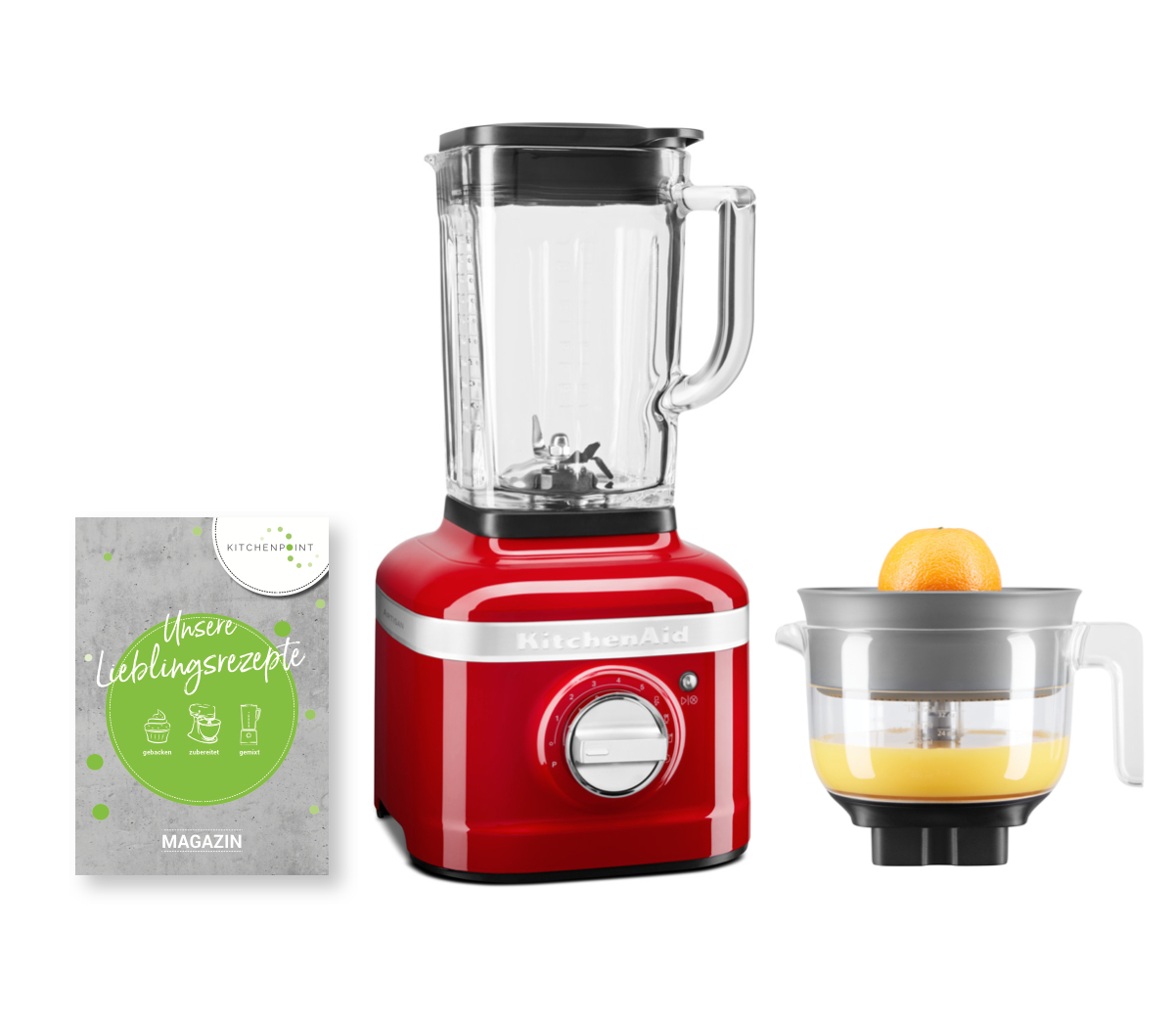 KitchenAid Blender K400 Zitruspressen Set Candy Apple