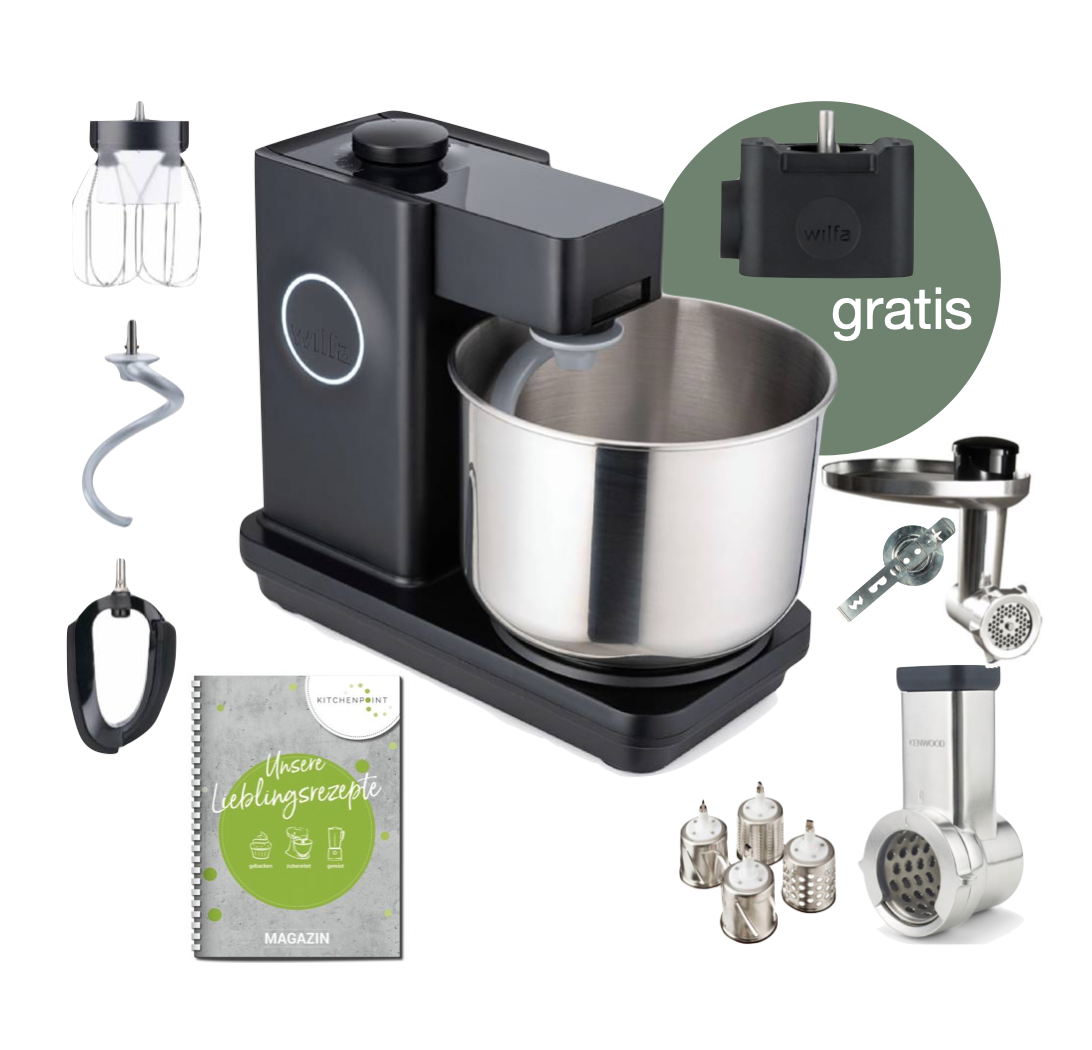 Wilfa Küchenmaschine Probaker schwarz - Komplett Set