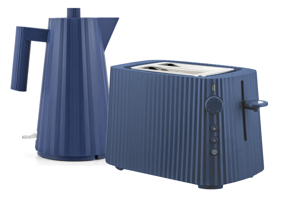 Alessi Plissé  Wasserkocher - Toaster Set Blau