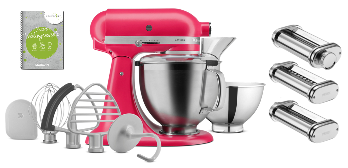 KitchenAid Küchenmaschine 195 Hibiscus - Pasta Set