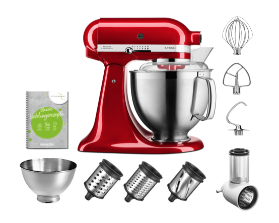 KitchenAid Küchenmaschine 185 Gemüse Set Candy Apple