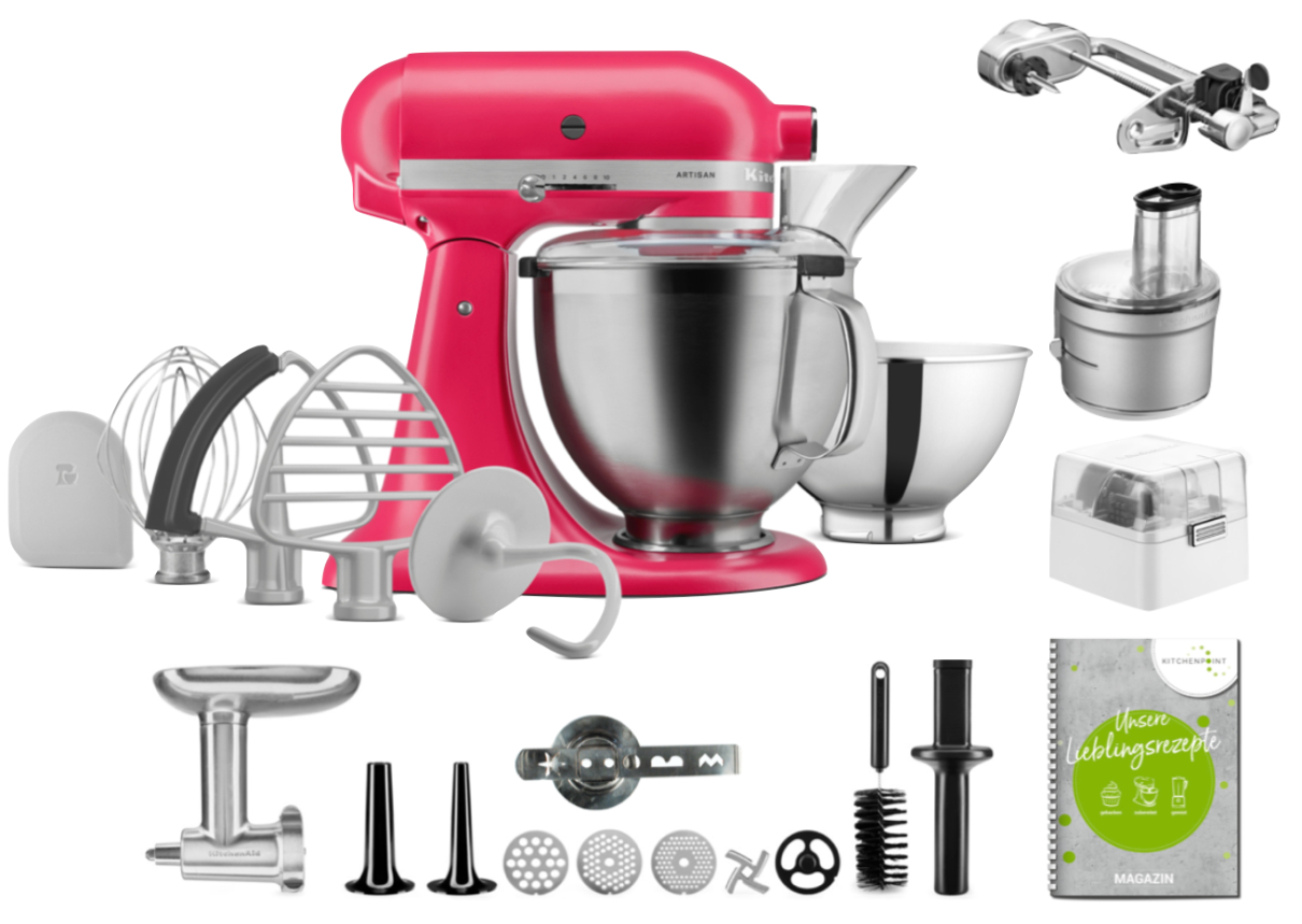 KitchenAid Küchenmaschine 195 Hibiscus - Gourmet Set