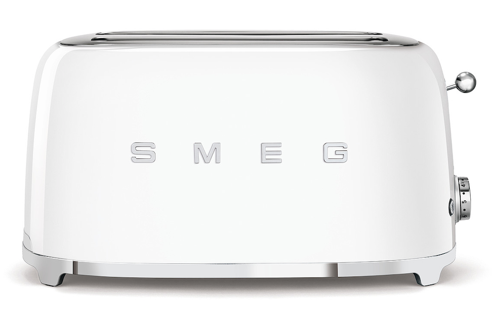 SMEG 4 Scheiben Toaster lang Weiß