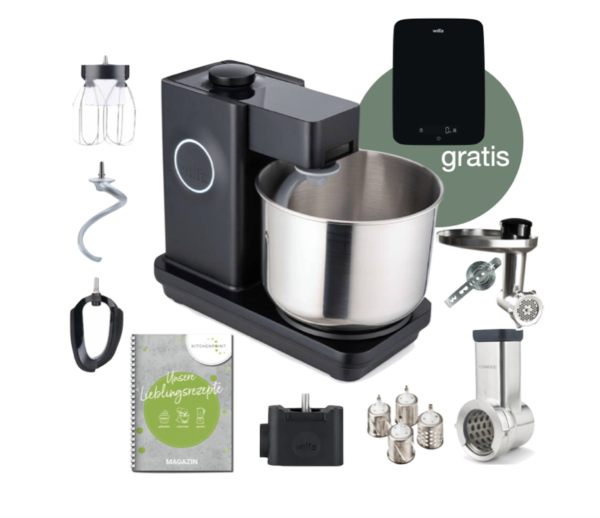 Wilfa Küchenmaschine Probaker schwarz - Komplett Set