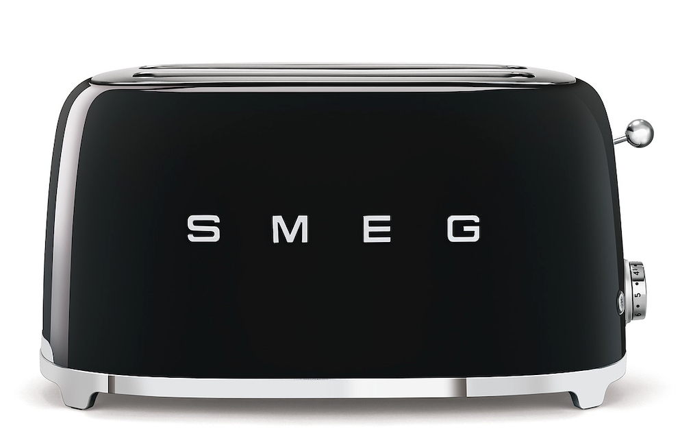 SMEG 4 Scheiben Toaster lang Schwarz