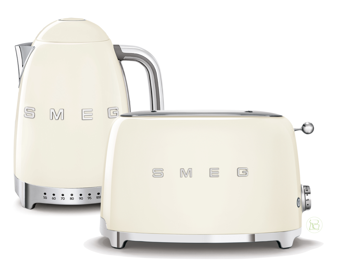 SMEG Wasserkocher mit Temperaturregelung - Toaster Set Creme