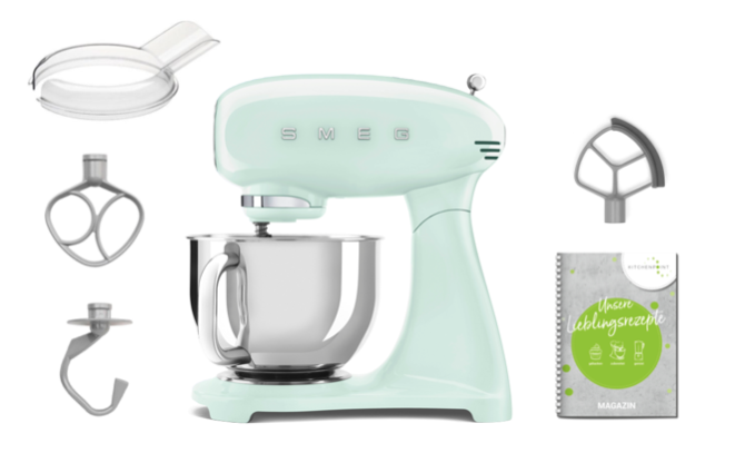 Matrixprodukt SMEG Küchenmaschine Vollfarbe Pastellgrün SMF05