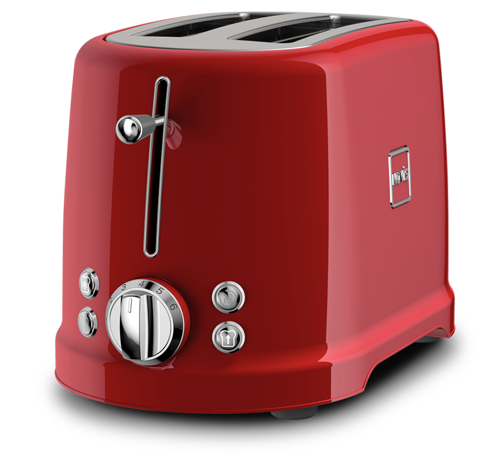 Novis Toaster T2 mit Brötchenaufsatz Rot Novis Toaster T2 mit Brötchenaufsatz Rot