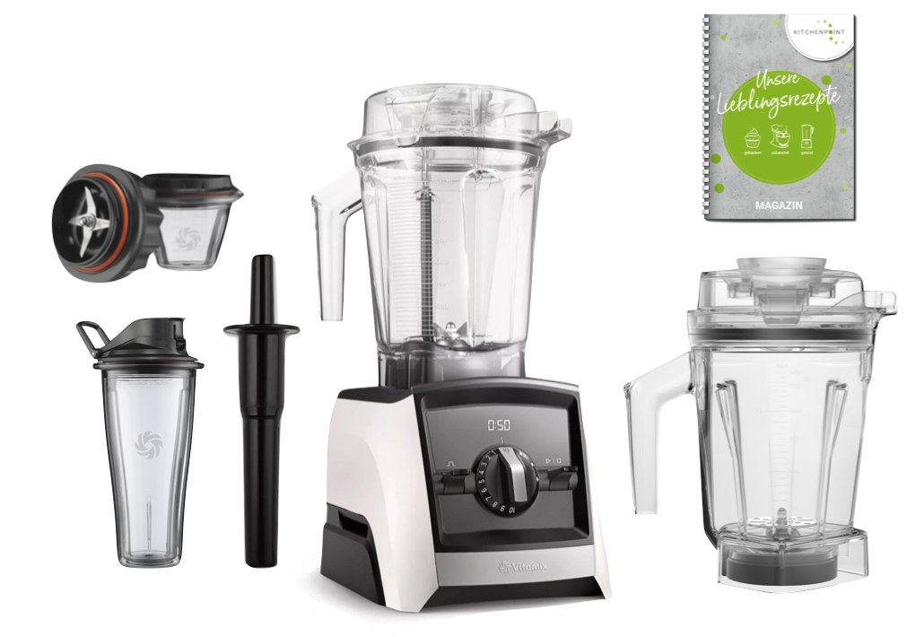 Vitamix ASCENT Mixer A2500i Aer Disc Behälter Starter Set - Weiß 