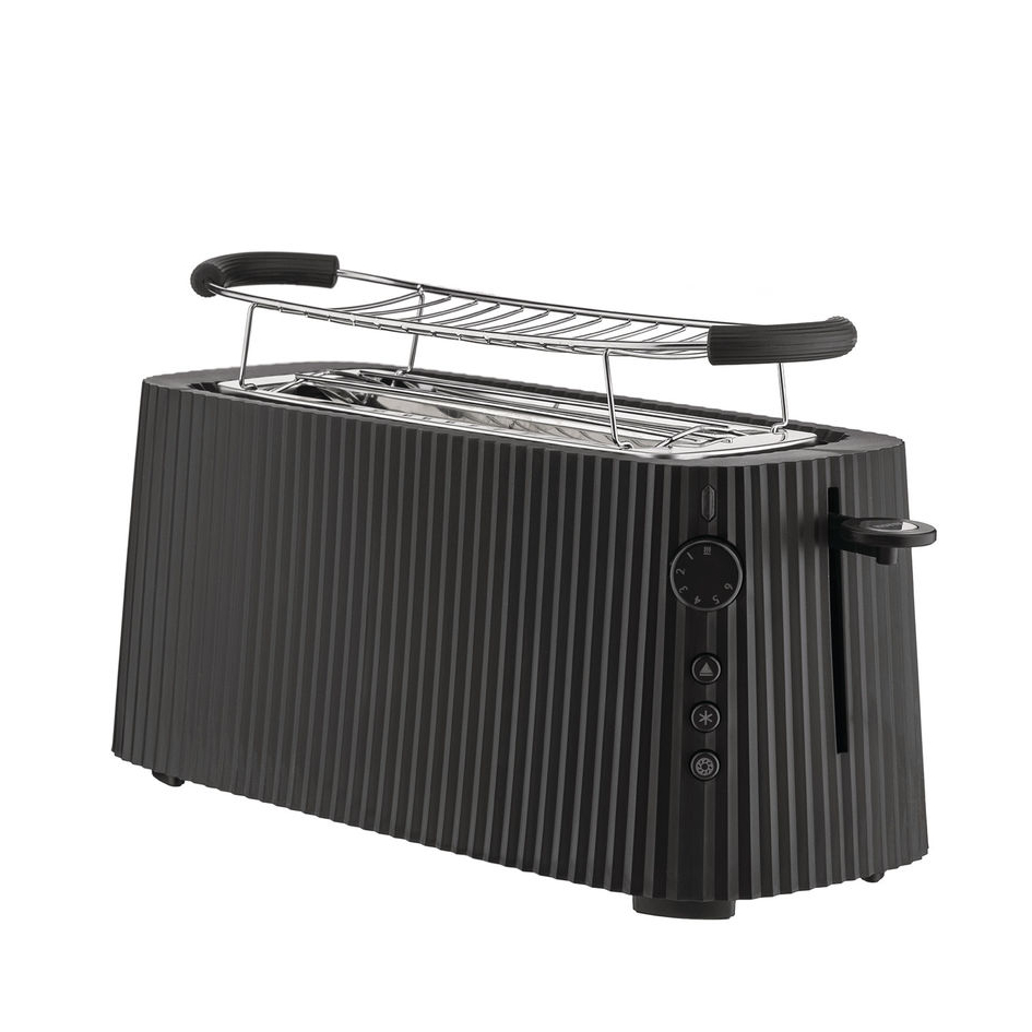 Alessi Plisse Toaster lang Schwarz