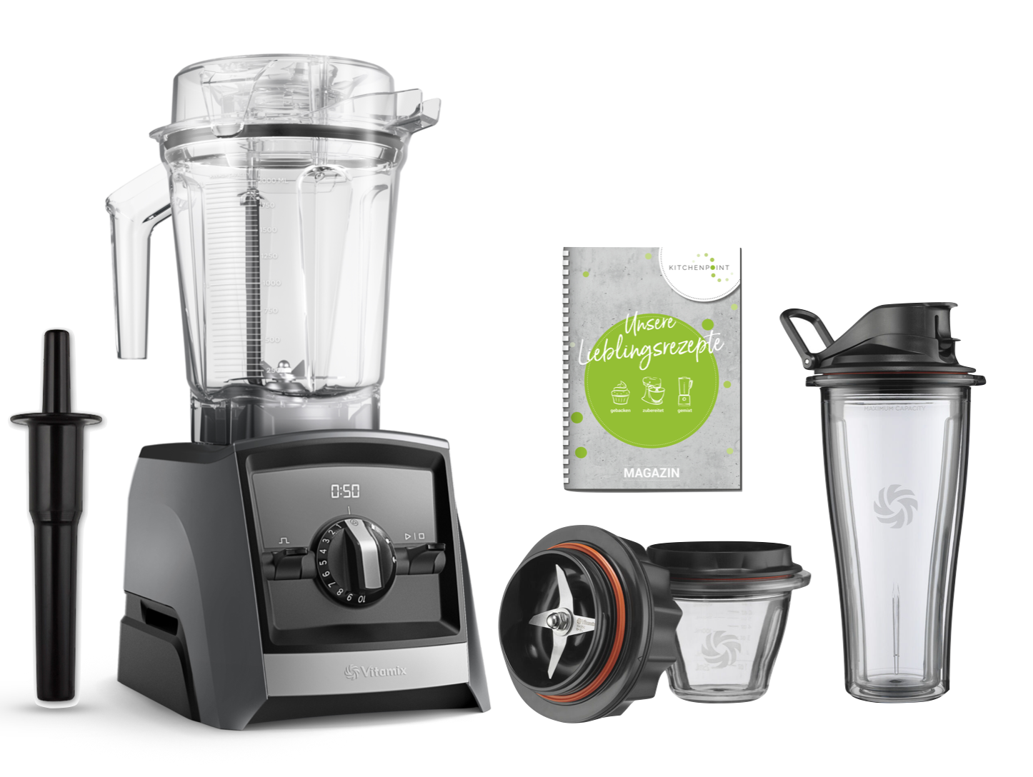 Vitamix ASCENT Mixer A2500i Starter Set - Schiefer Grau 